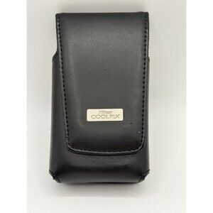 Nikon Coolpix Black Leather Camera Case Magnetic Closure Belt Loop